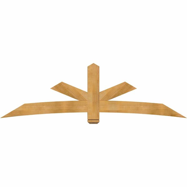 Ekena Millwork Alberta Rough Sawn Timber Gable Bracket, Western Red Cedar, 96"W x 28"H x 4"D x 6"F, 7/12 Pitch GBW096X28X0406ALB00RWR - main
